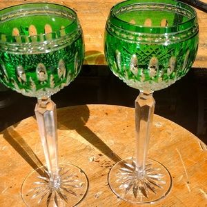 Waterford crystal clarendon wine hocks pair
